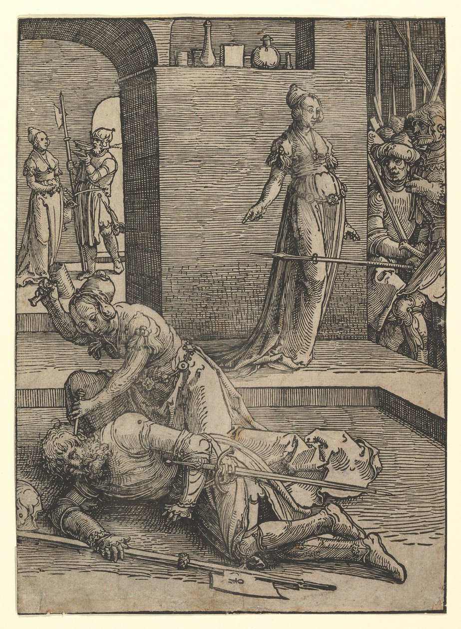 Jael Killing Sisera, bez ozdobného rámu, 1517. od Lucas van Leyden