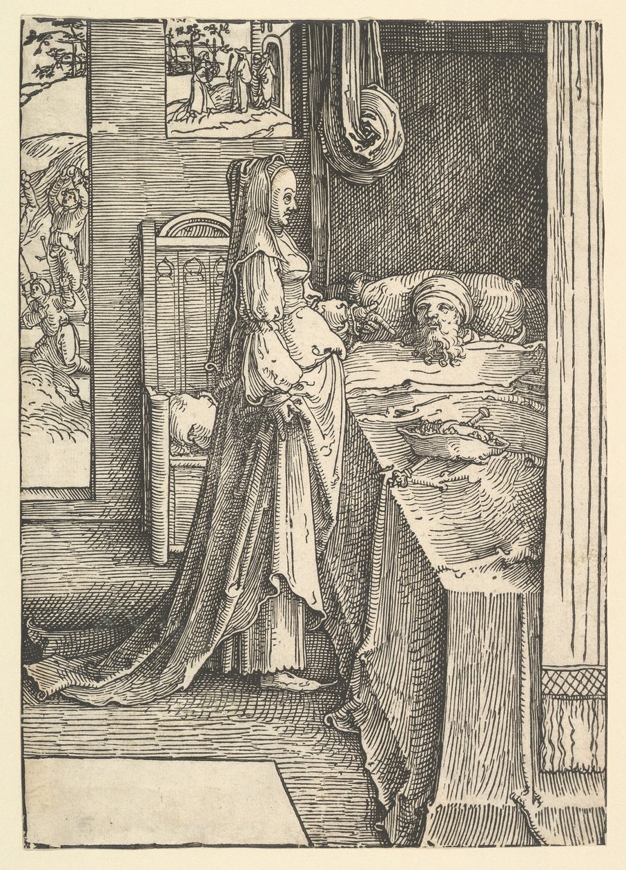 Jezábel slibující Nabotovy vinice králi Achabovi, ca. 1517. od Lucas van Leyden