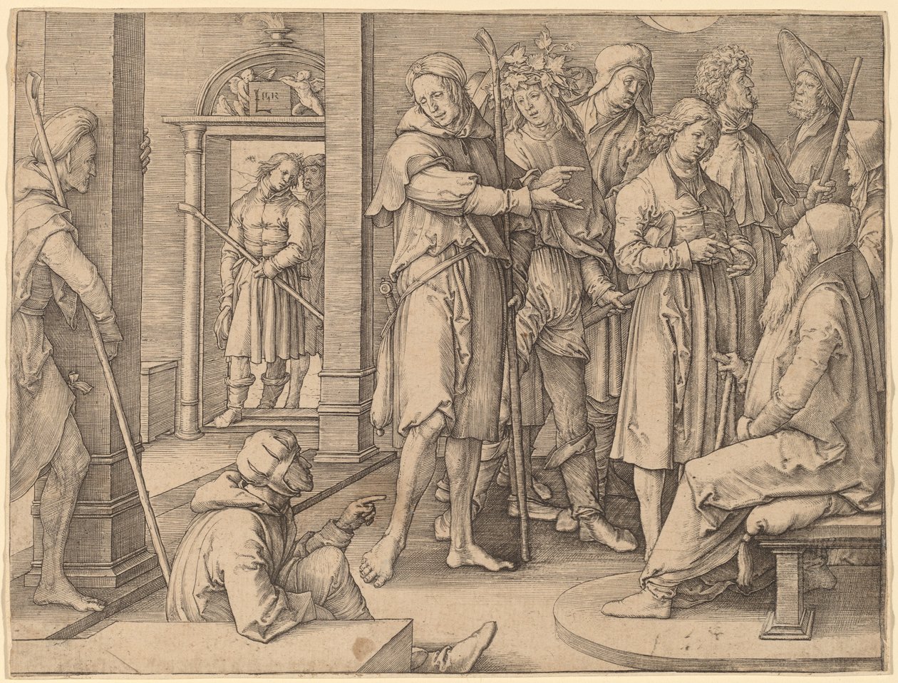 Joseph vykládá svůj sen Jacobovi od Lucas van Leyden