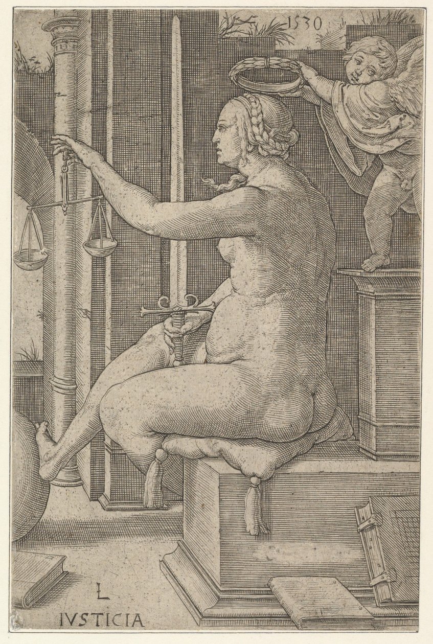 Spravedlnost, ze série The Virtues, 1530. od Lucas van Leyden