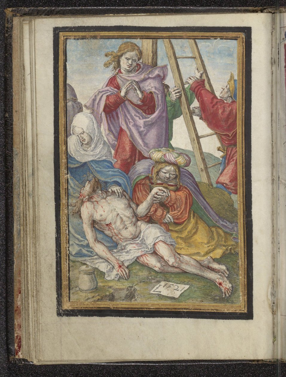 Přebírání kříže Umučení Krista (název série) od Lucas van Leyden