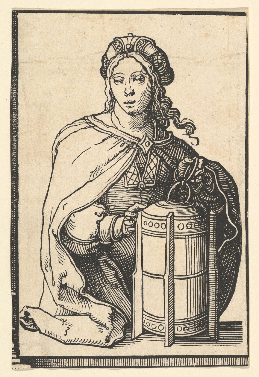 Perská Sibyla, ze série Sibyl, ca. 1530. od Lucas van Leyden