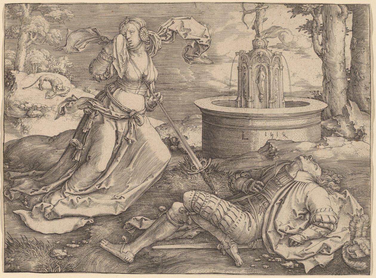 Pyramus a Thisbe od Lucas van Leyden