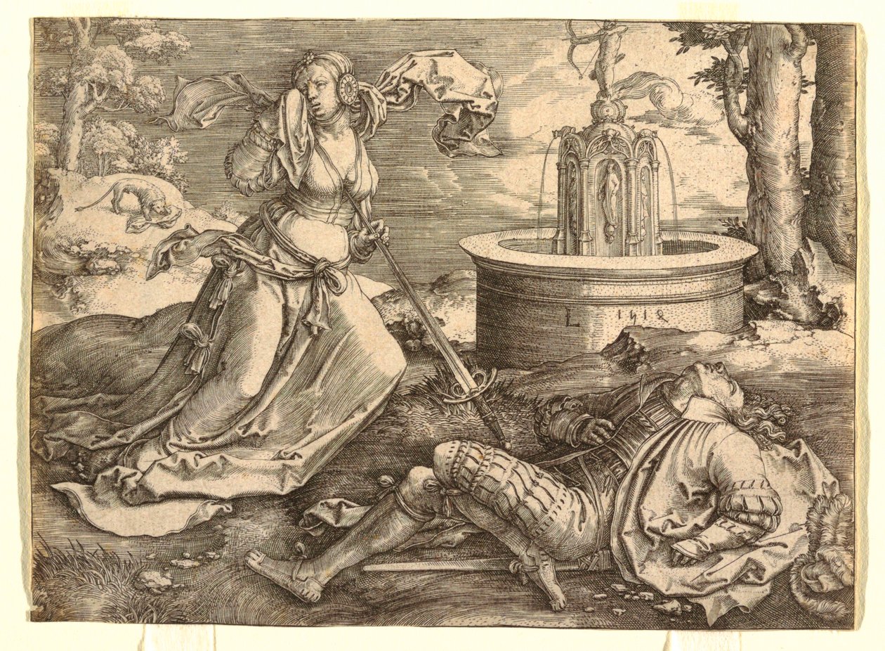 Pyramus a Thisbe od Lucas van Leyden