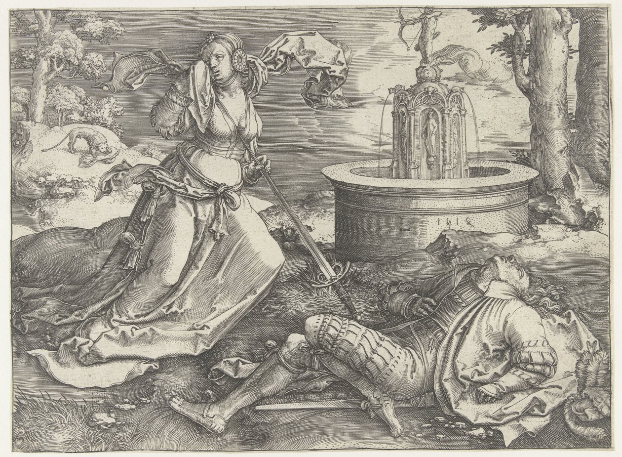 Pyramus a Thisbe od Lucas van Leyden