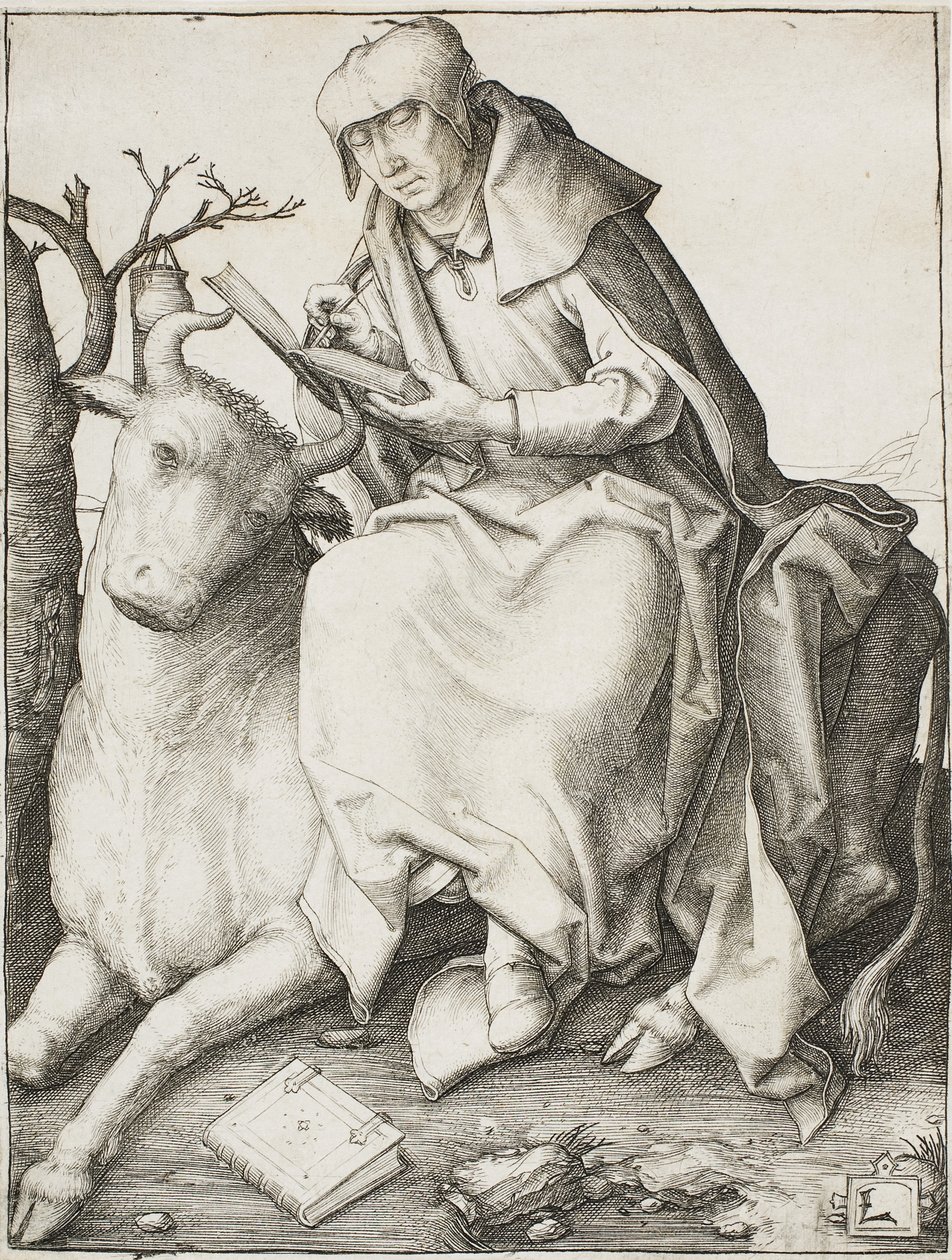 Svatý Lukáš, kolem roku 1508 od Lucas van Leyden