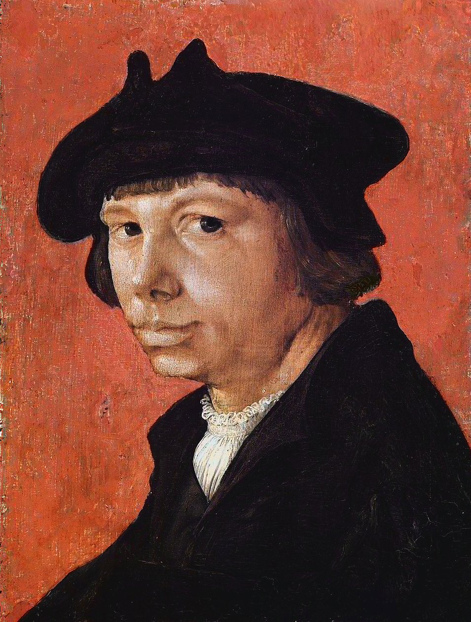 Autoportrét - Peinture de Lucas van Leyden (1489/94-1533) (Lucas de Leyde, Lucas Huighensz ou Lucas Jacobsz)- 1525-1526 - Olej na dřevě - 28,9x21,4 cm - Herzog Anton Ulrich Museum, Braunschweig od Lucas van Leyden