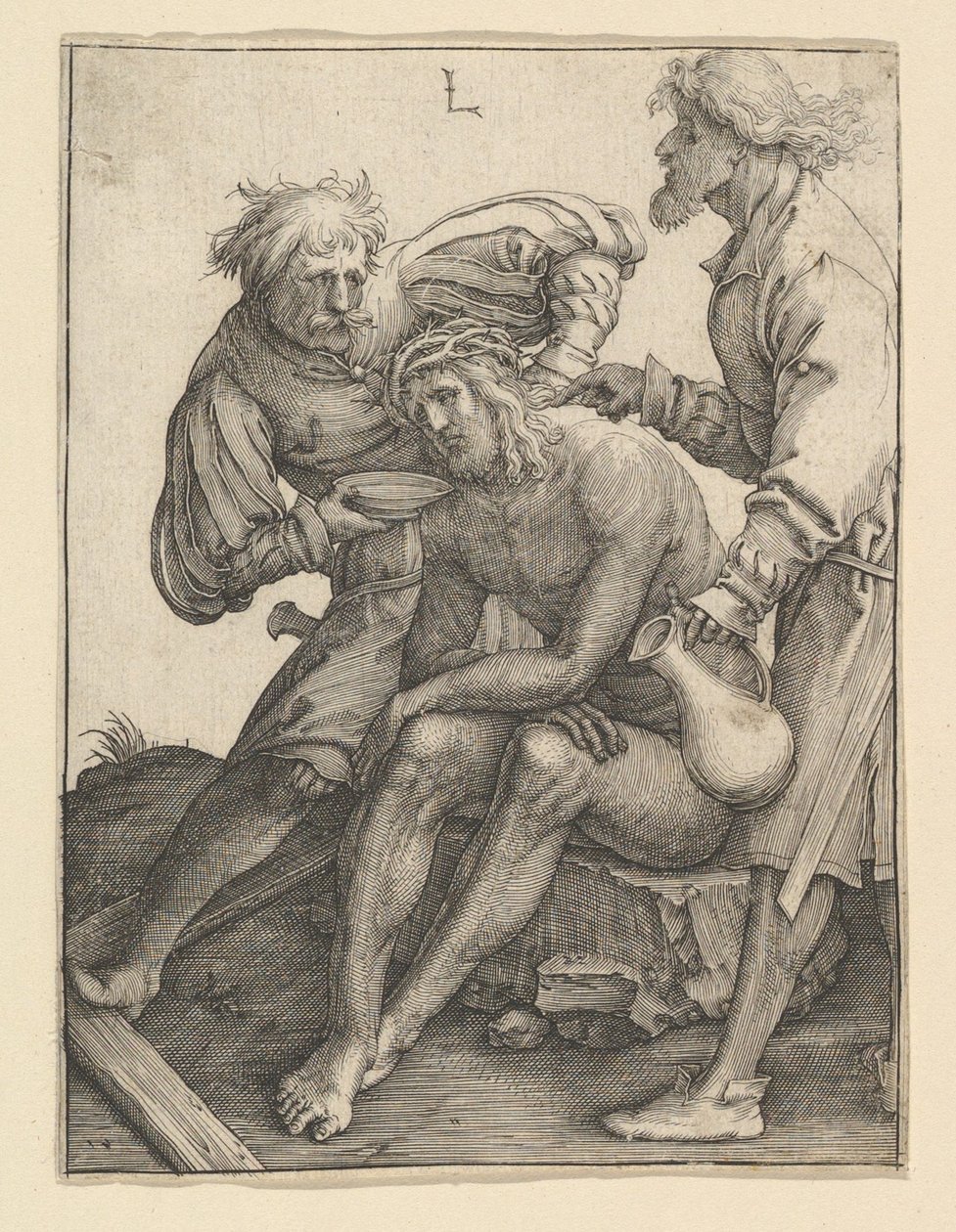 Vojáci dávají pít Kristu, ca. 1512. od Lucas van Leyden