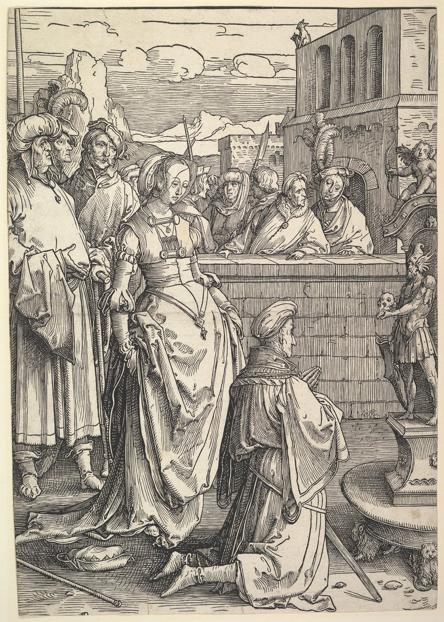 Šalomoun uctívá modlu od Lucas van Leyden