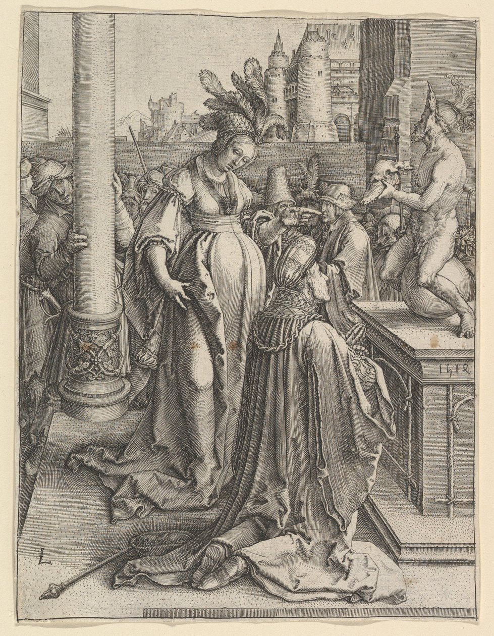 Šalomounovo modlářství, 1514. od Lucas van Leyden