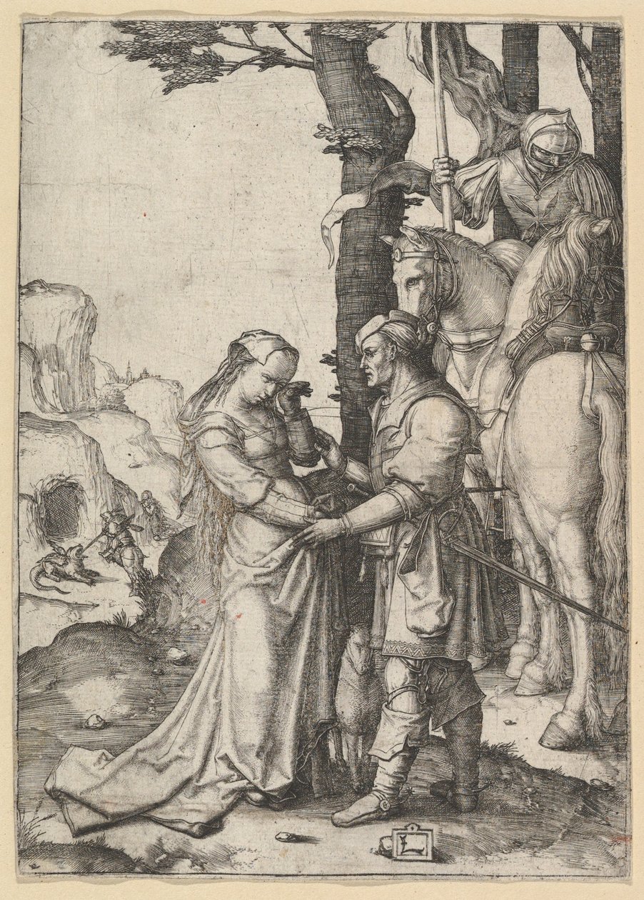St. George Osvobození princezny, ca. 1508. od Lucas van Leyden