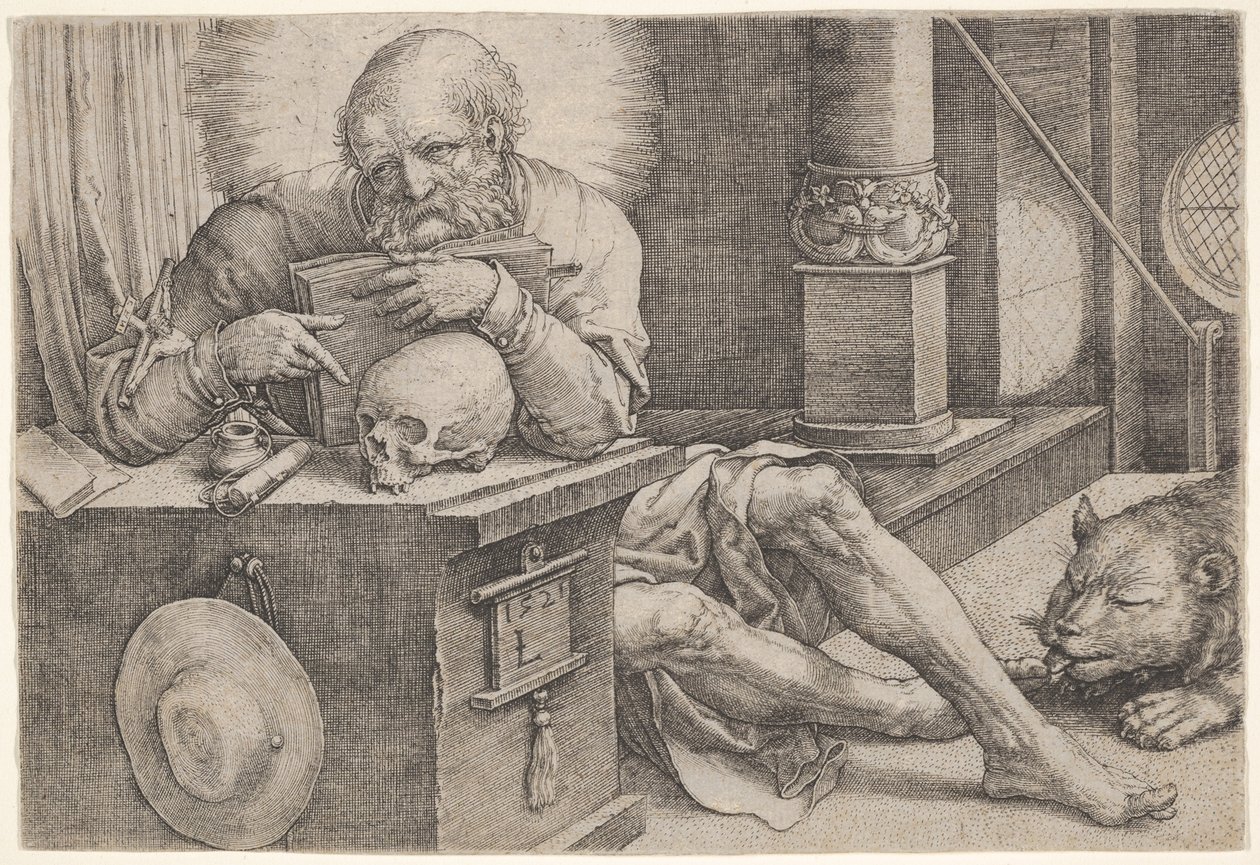 Svatý Jeroným od Lucas van Leyden