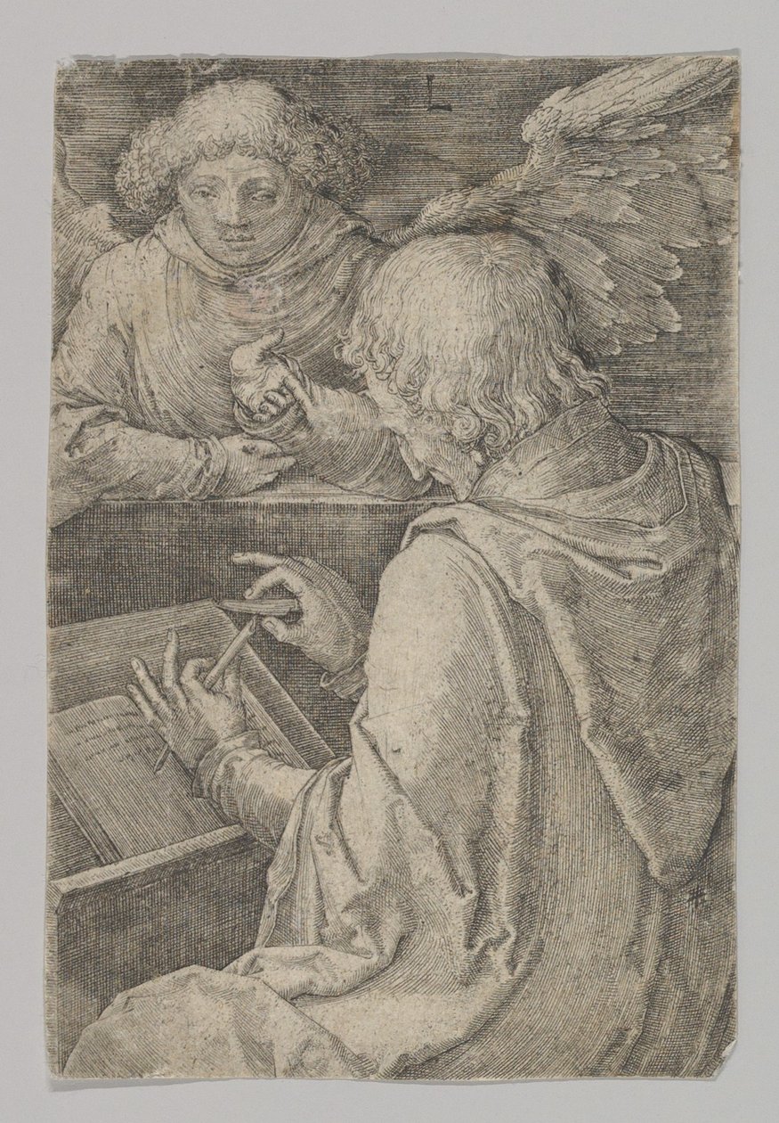 Svatý Matouš, ze série Čtyři evangelisté, 1518. od Lucas van Leyden