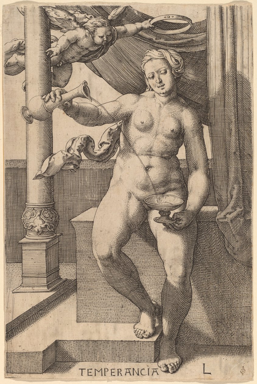 Temperancia (umírněnost) od Lucas van Leyden