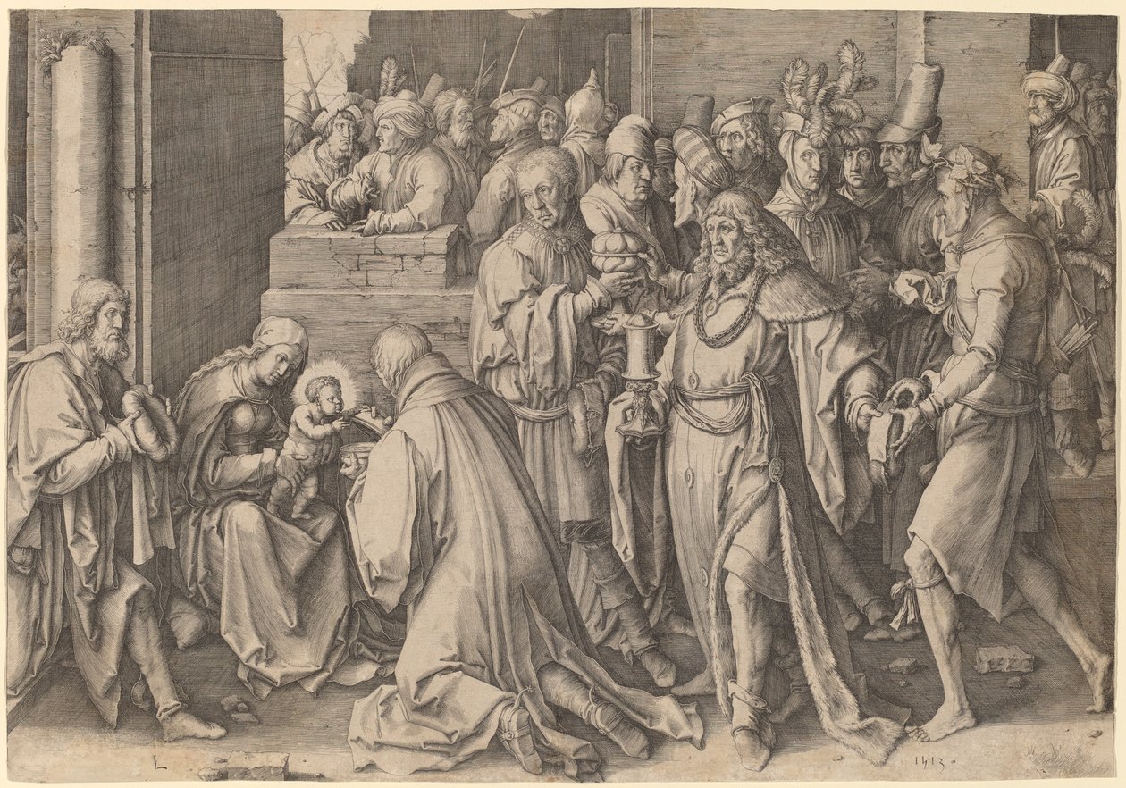 Klanění tří králů od Lucas van Leyden