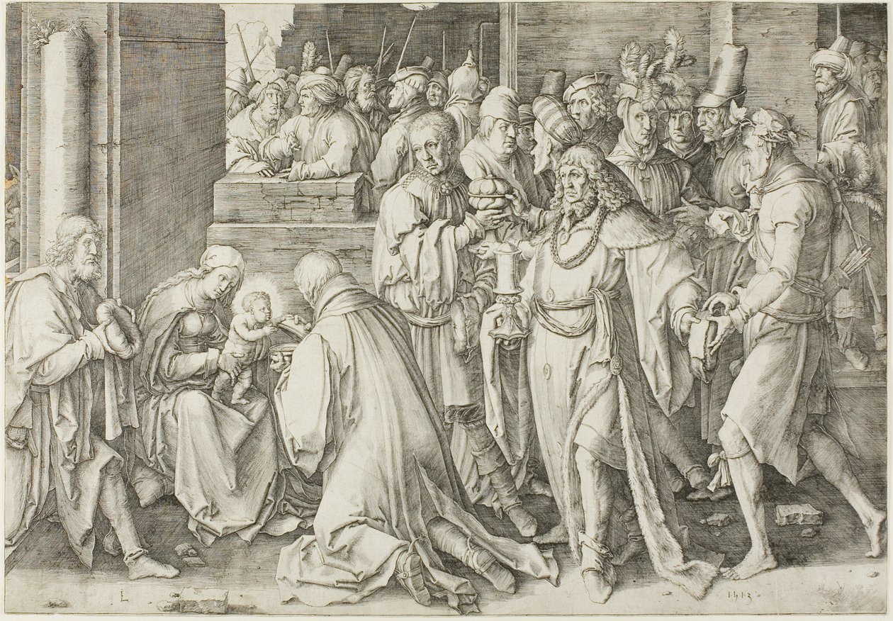 Klanění tří králů od Lucas van Leyden