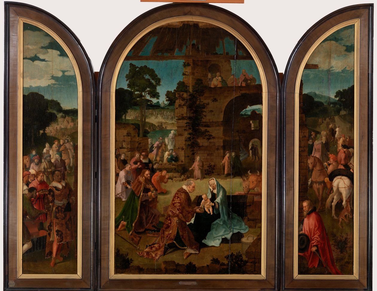 Triptych Klanění tří králů, c.1510 od Lucas van Leyden
