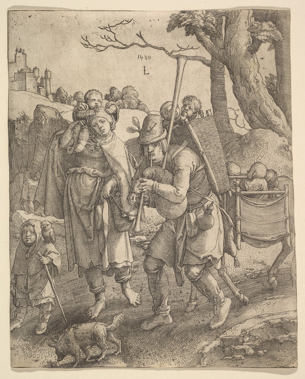 Žebráci Eulenspiegel, 1520. od Lucas van Leyden
