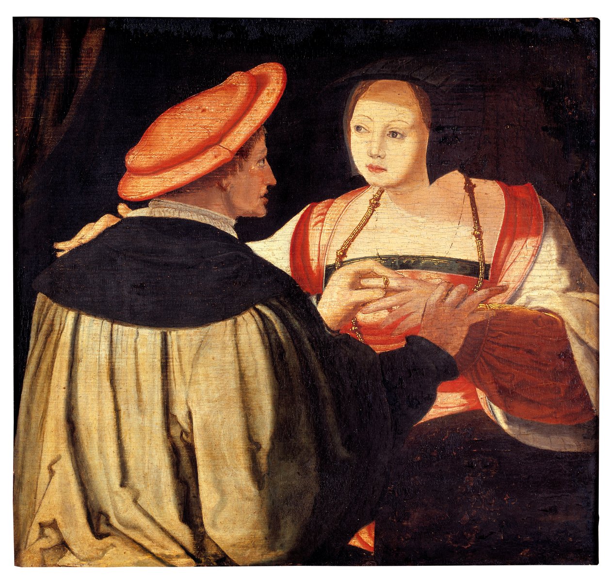 The Engagement (olej na panelu) od Lucas van Leyden