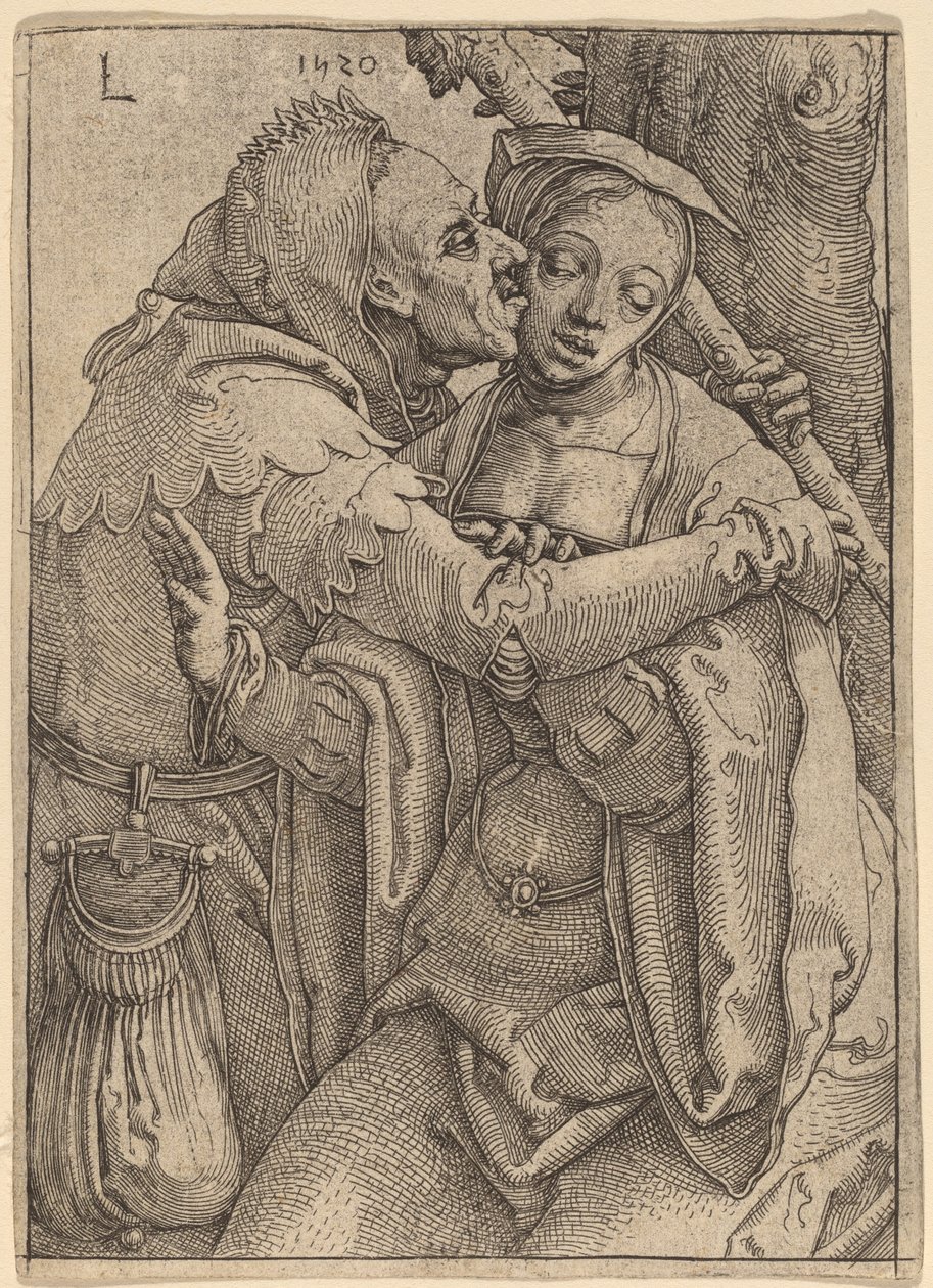 Blázen a žena od Lucas van Leyden