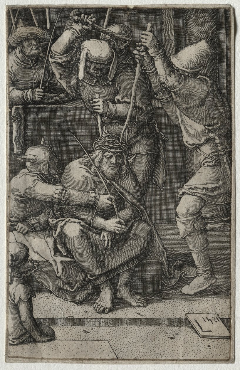 Umučení: Kristus korunovaný trním, 1521. od Lucas van Leyden
