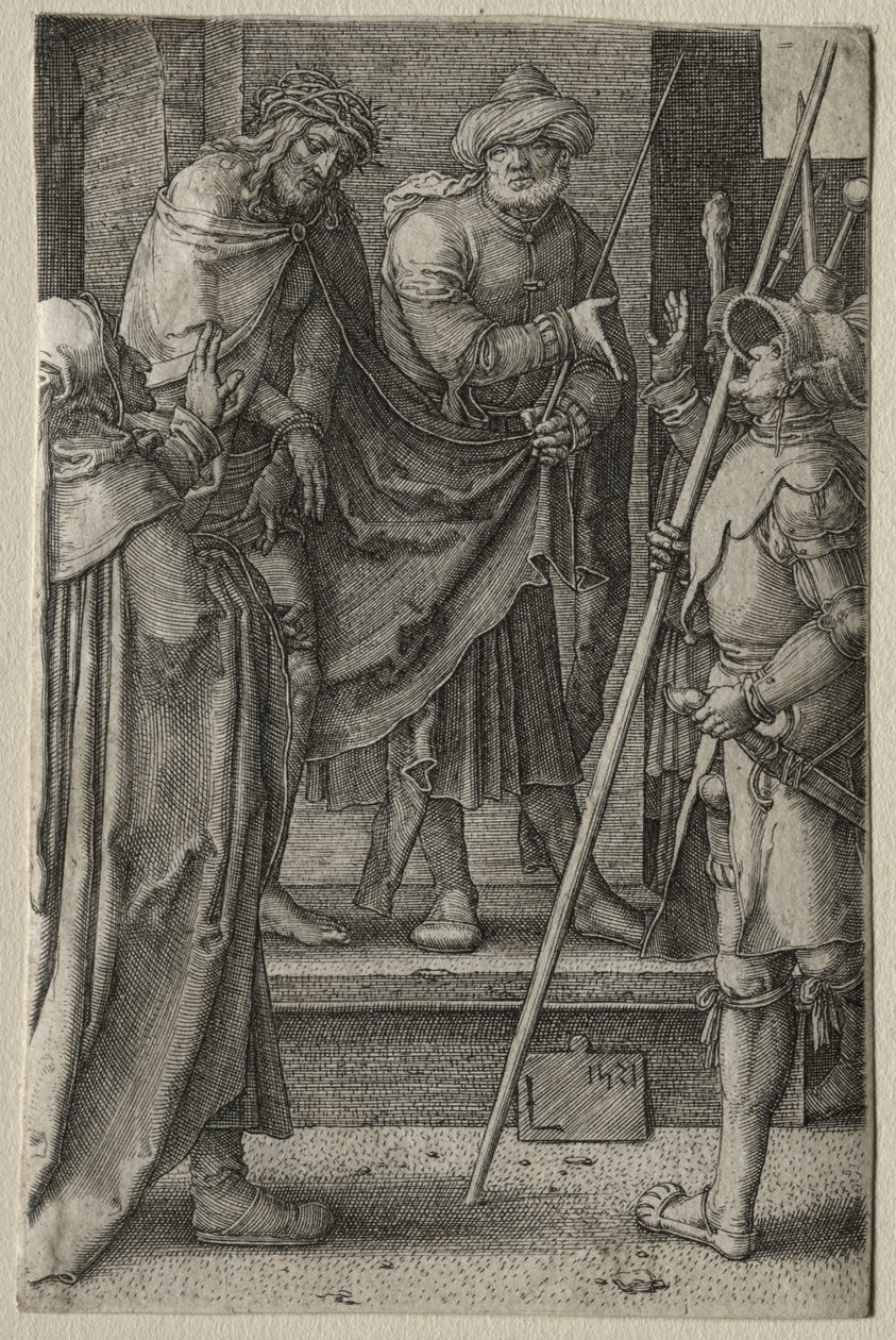 Umučení: Kristus představený lidu od Lucas van Leyden
