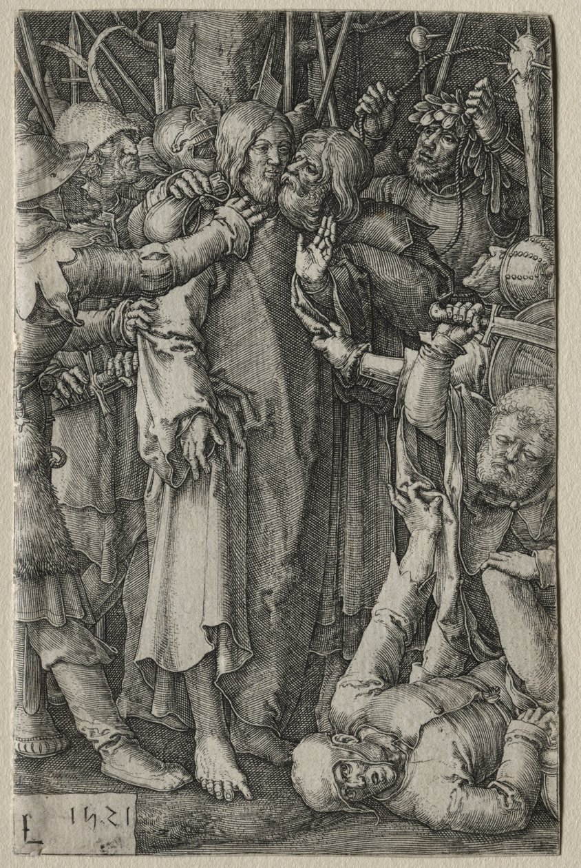 Umučení: Zajetí Ježíše od Lucas van Leyden