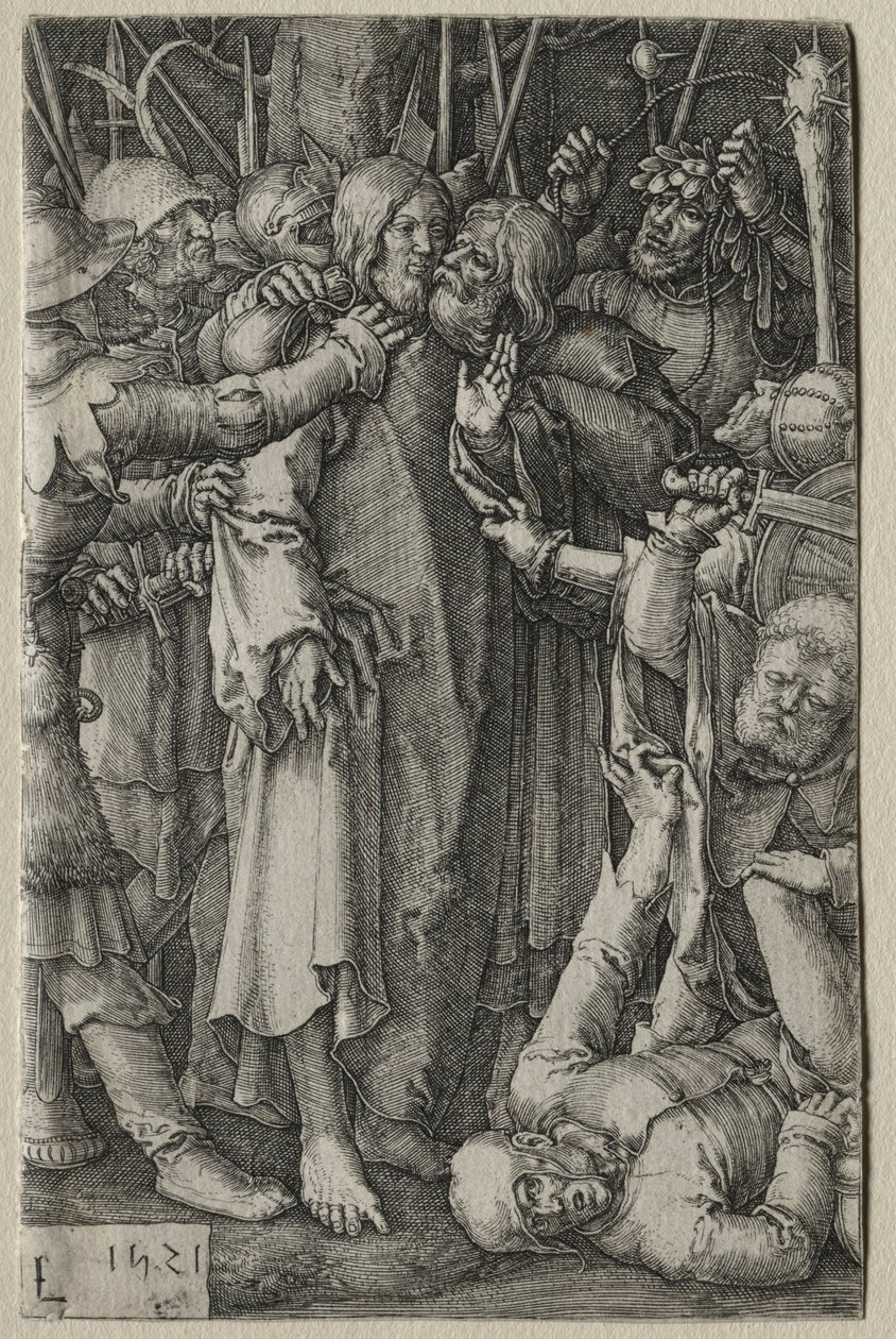 Umučení: Zajetí Ježíše, 1521. od Lucas van Leyden