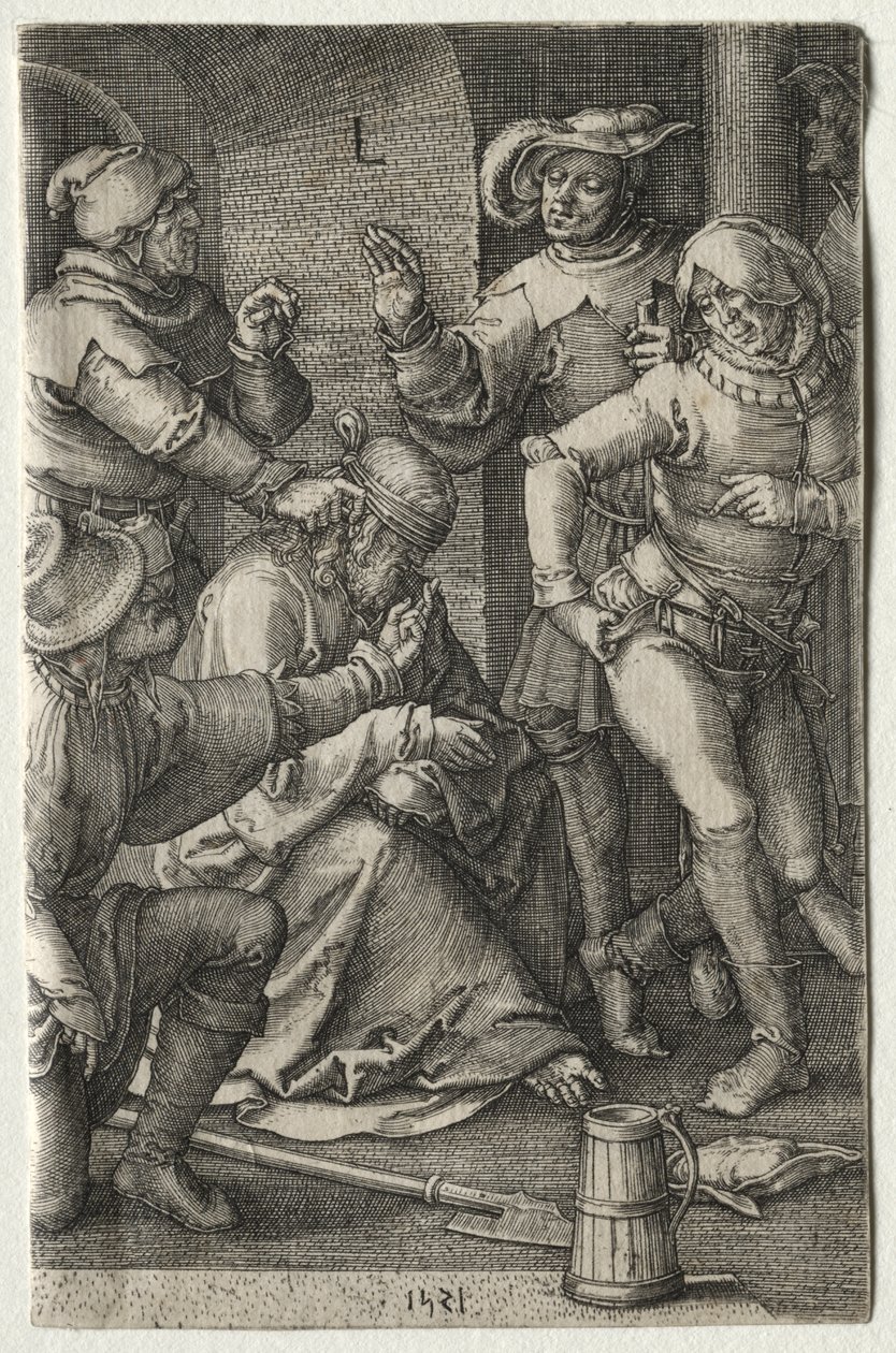 Umučení: Posměch Kristu od Lucas van Leyden