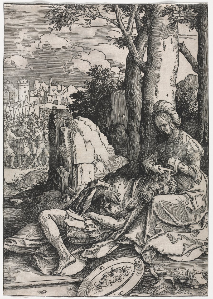 Síla žen: Samson a Dalila, c. 1512. od Lucas van Leyden