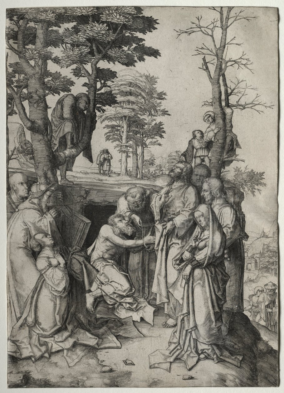 Vzkříšení Lazara v roce 1508. od Lucas van Leyden