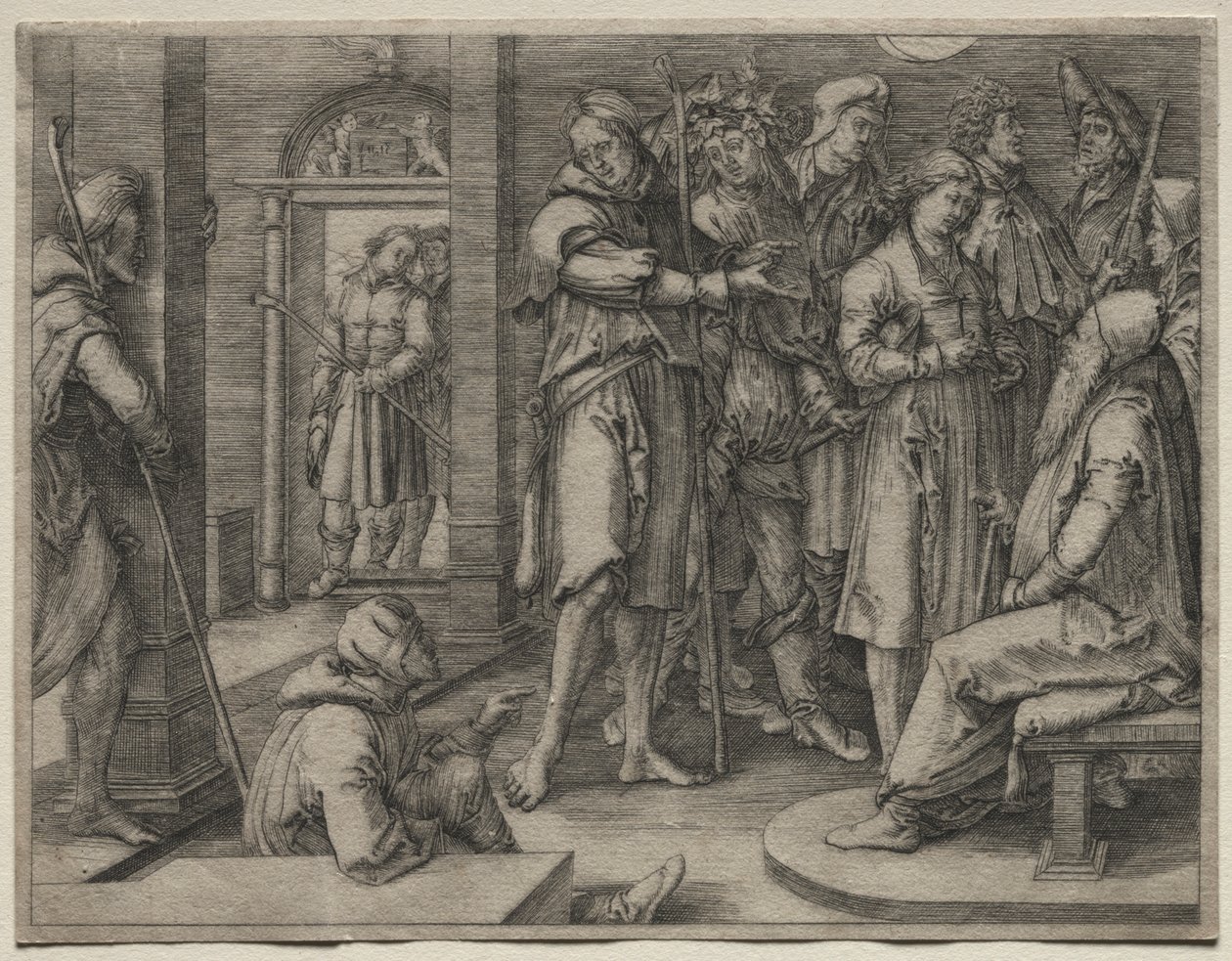 Příběh Josefa: Joseph vykládá svůj sen Jacobovi od Lucas van Leyden