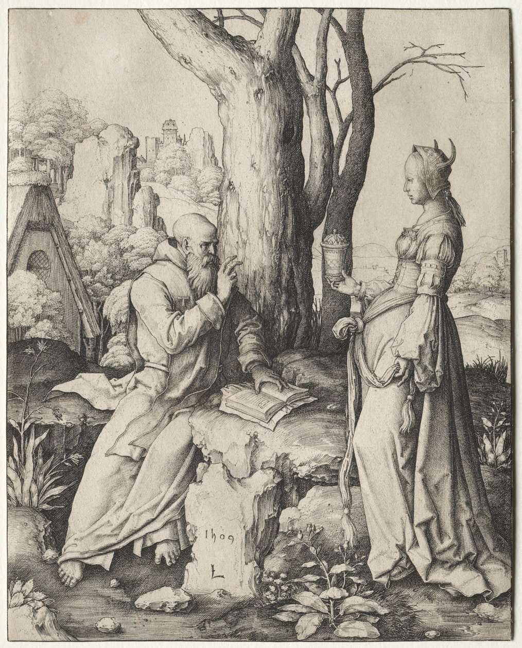Pokušení svatého Antonína od Lucas van Leyden