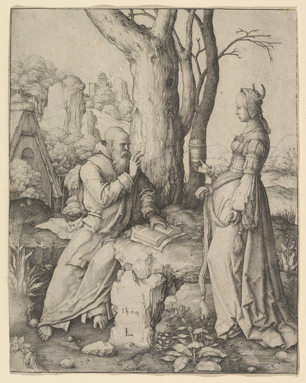 Pokušení svatého Antonína, 1509. od Lucas van Leyden