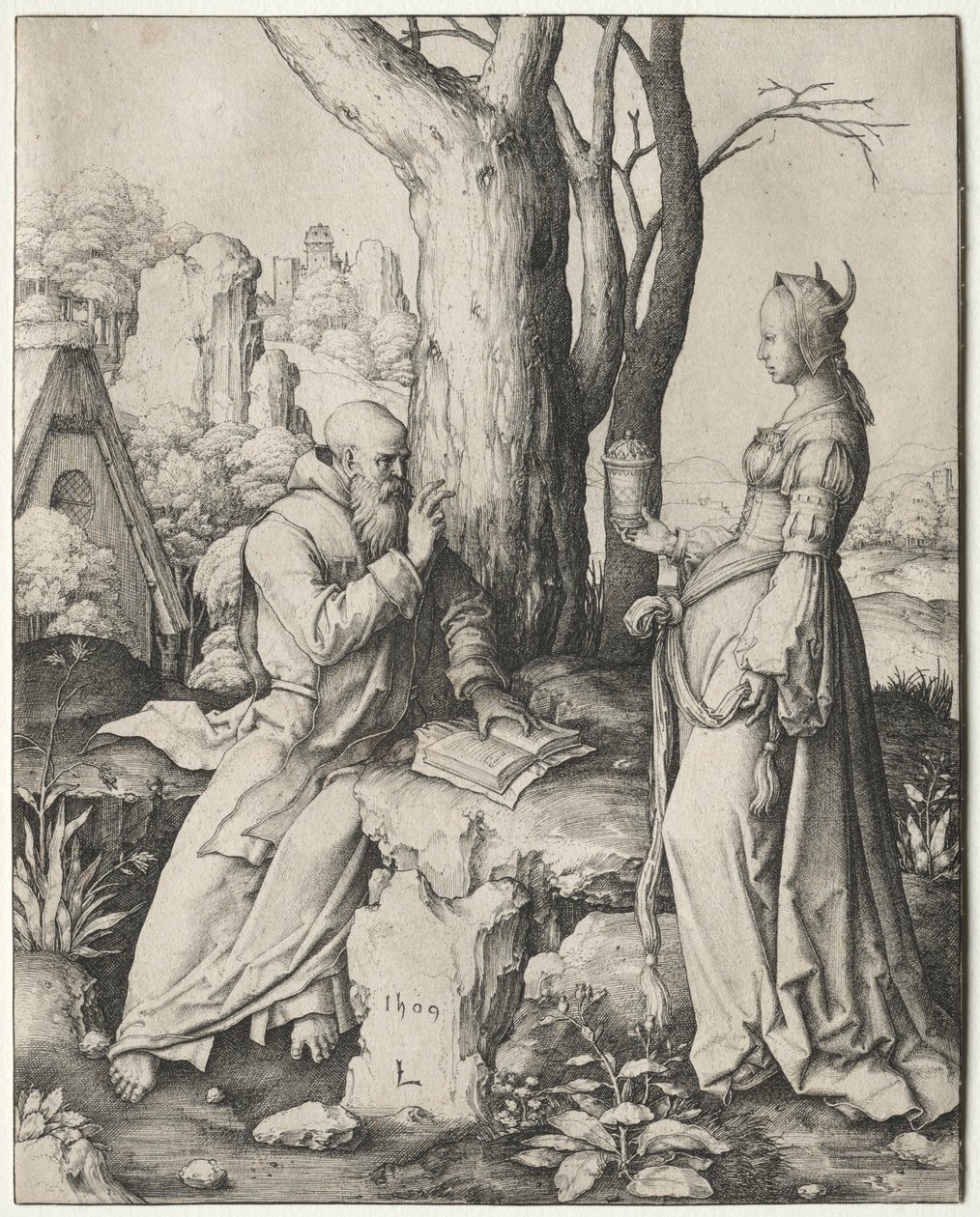 Pokušení svatého Antonína, 1509. od Lucas van Leyden