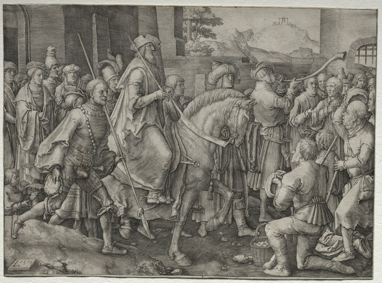 Mordokajův triumf od Lucas van Leyden