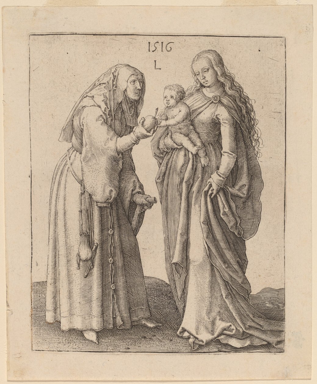 Panna a svatá Anna od Lucas van Leyden