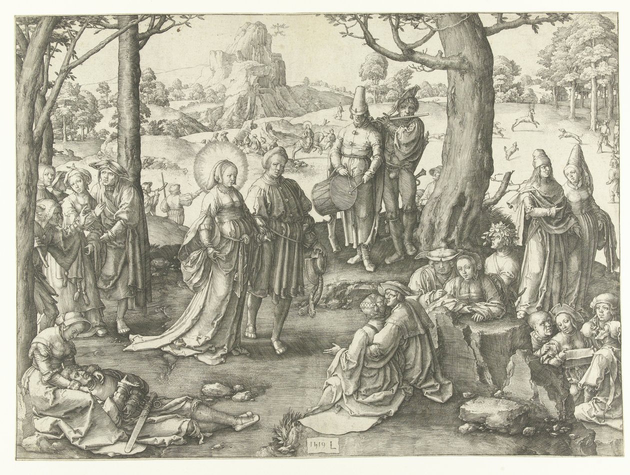 Světský život Marie Magdaleny Od dans van Maria Magdalena od Lucas van Leyden