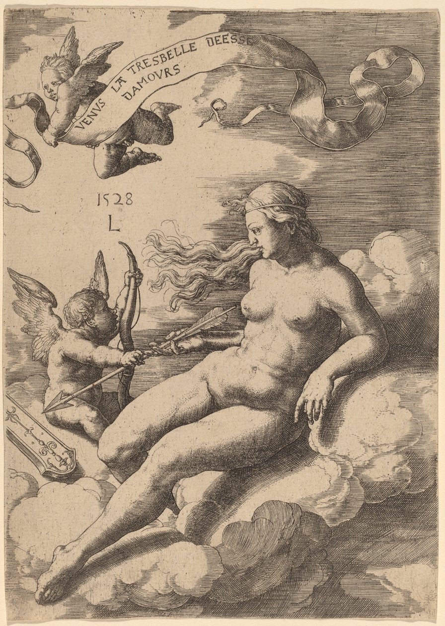 Venuše a Amor od Lucas van Leyden