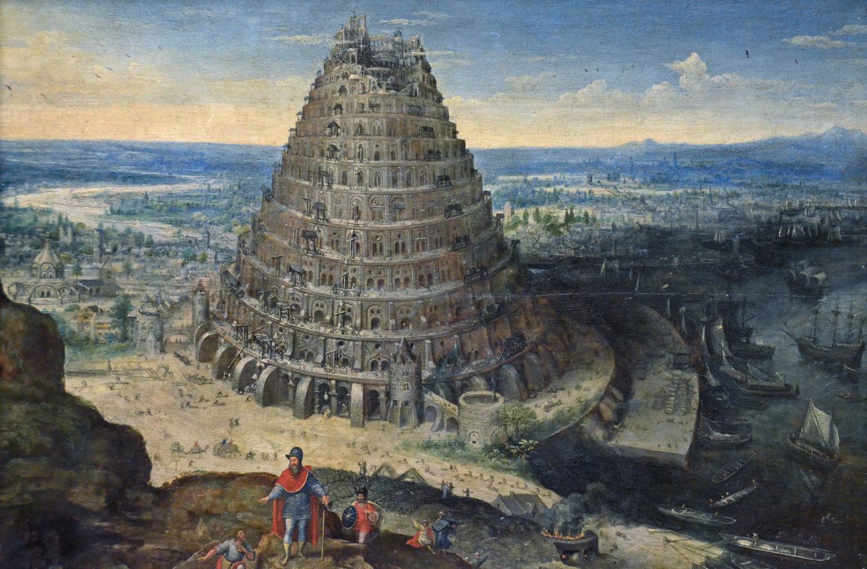 Francouzština:  La Tour de Babel Babylonská věž od Lucas van Valckenborch