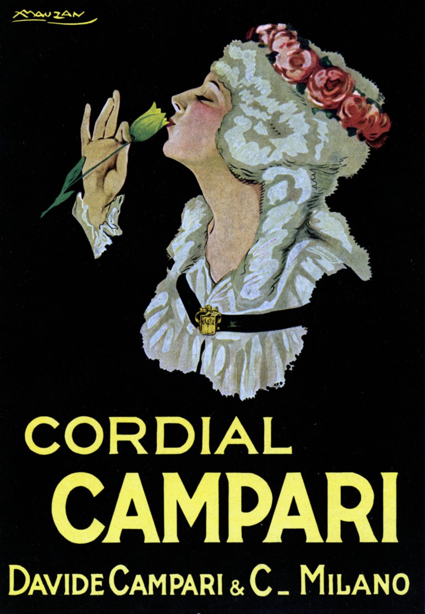 Reklamní plakát pro Cordial Campari. Davide Campari & C. Milano 1921 (ilustrace) od Luciano Achille Mauzan