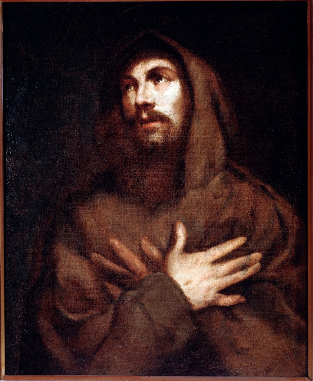 Obraz svatého Františka z Assisi od Luciana Borzone (1590-1645) od Luciano Borzone