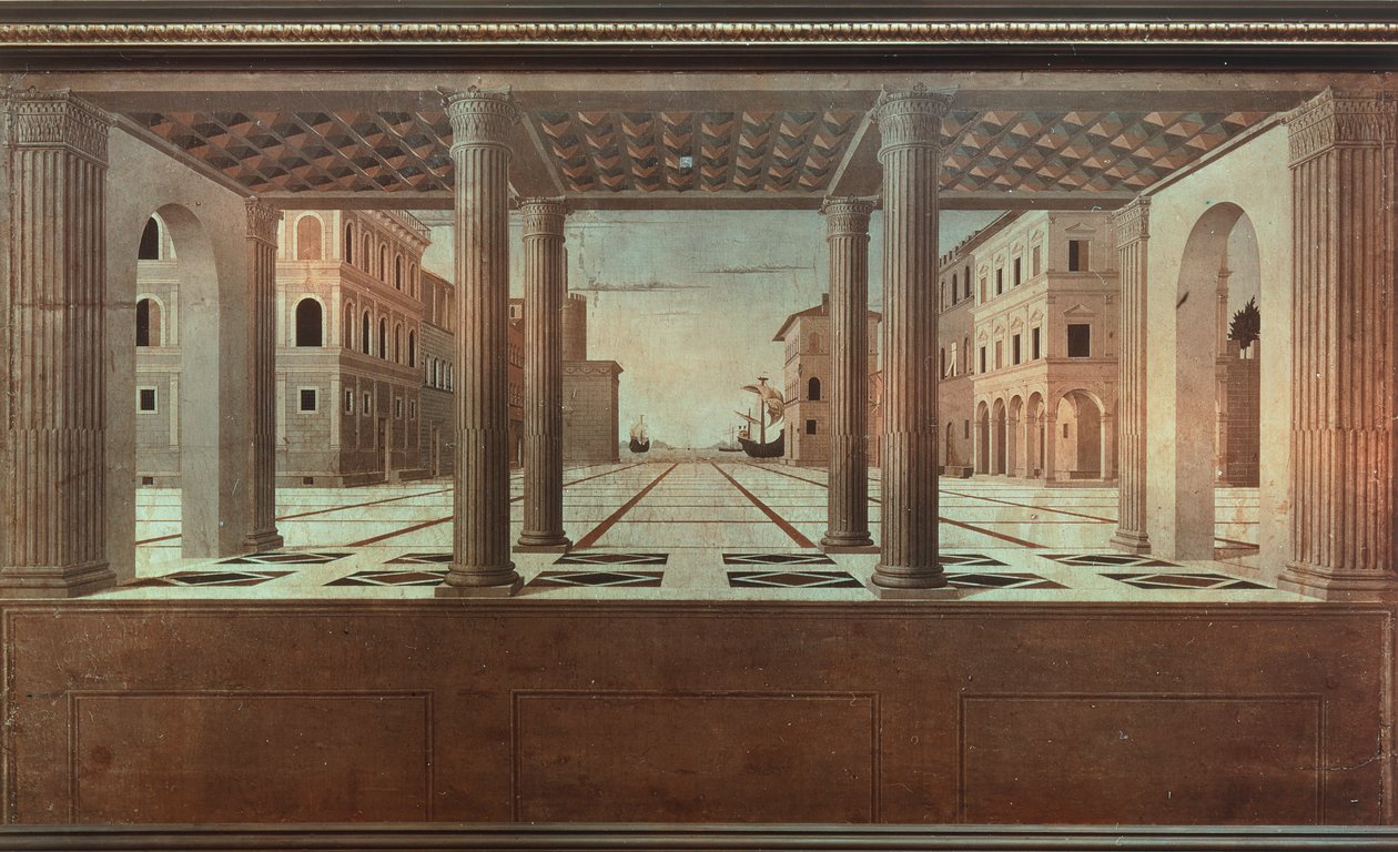 Ideální pohled, Luciano Laurana (1420-1479). od Luciano Laurana