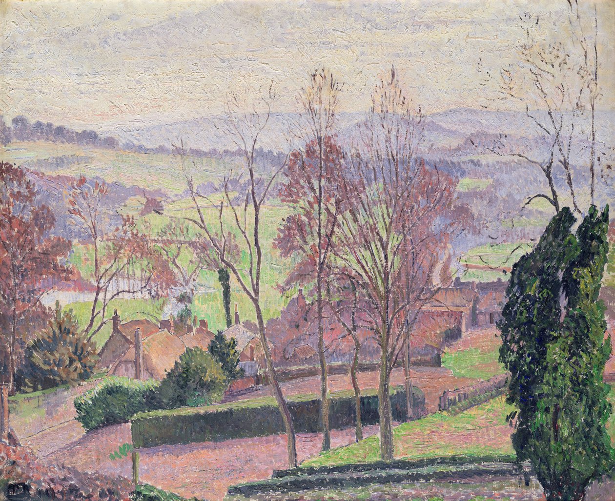 Únorové ráno, East Knoyle, 1917 od Lucien Pissarro