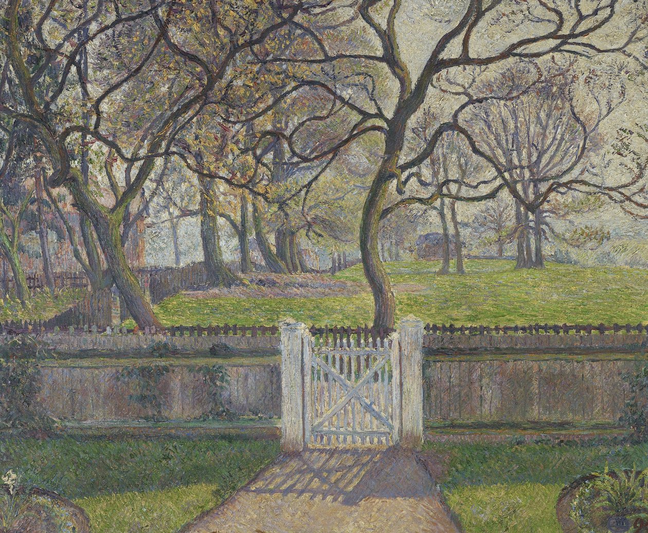 Zahradní brána, Epping, 1894 od Lucien Pissarro