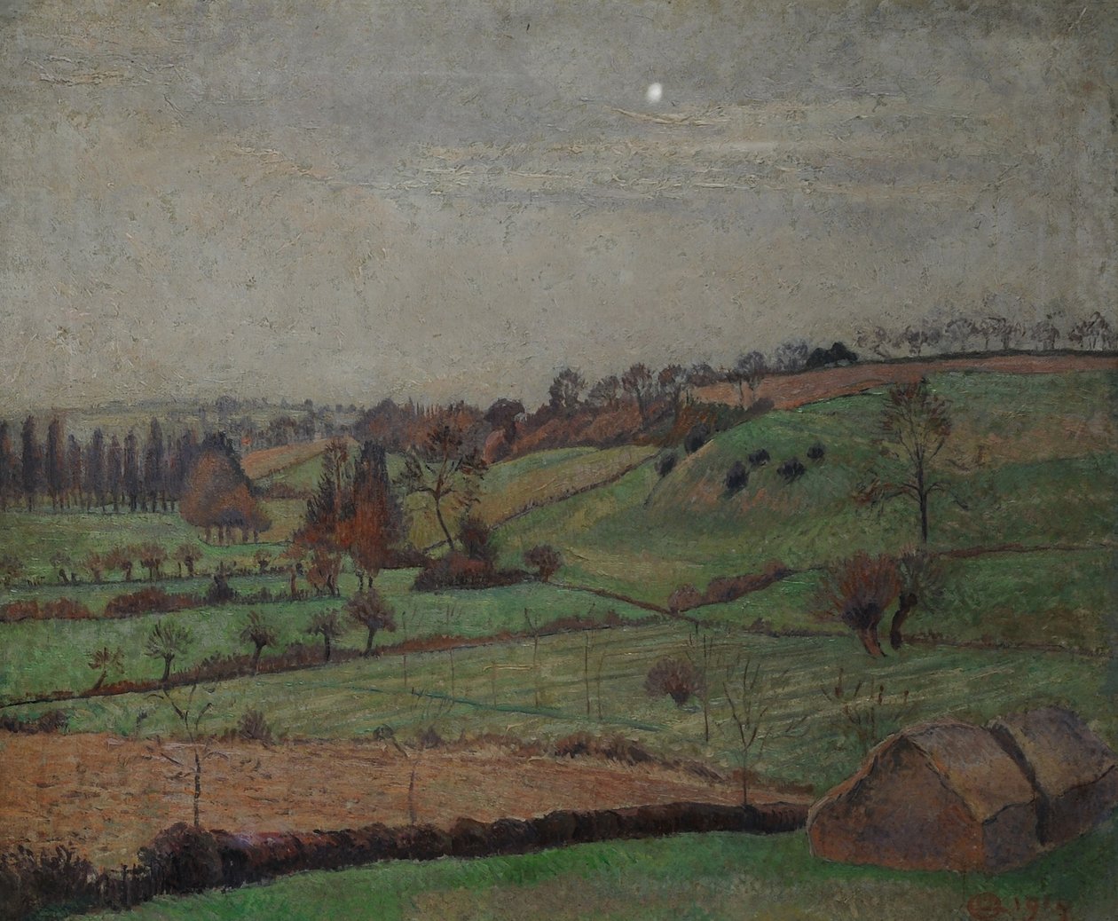 Údolí, Duton Hill, Elsenham, Essex, 1915 od Lucien Pissarro