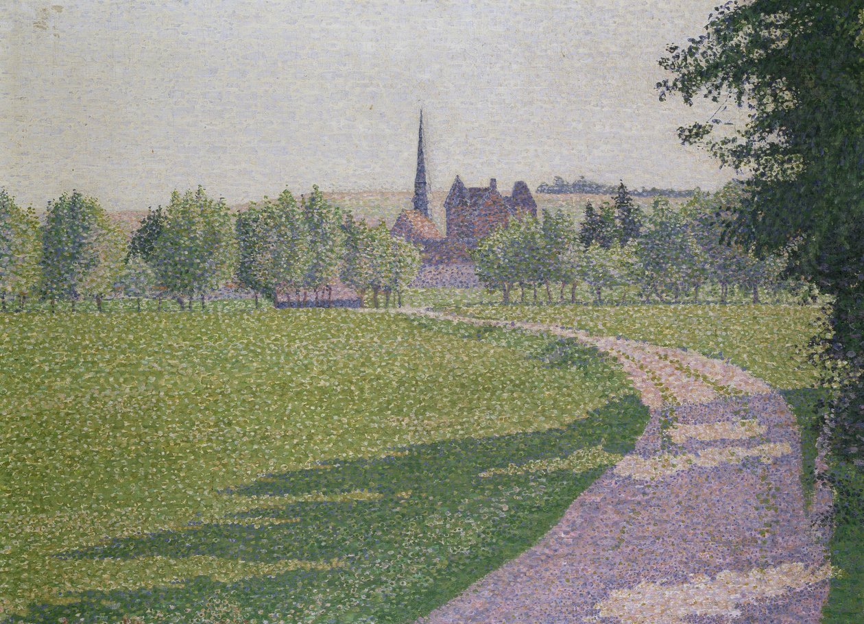 Kostel Éragny, 1886 od Lucien Pissarro