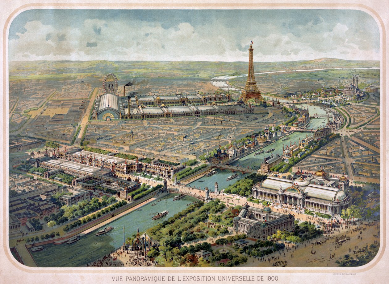 Panoramatický pohled na Světovou výstavu 1900. od Lucien Baylac