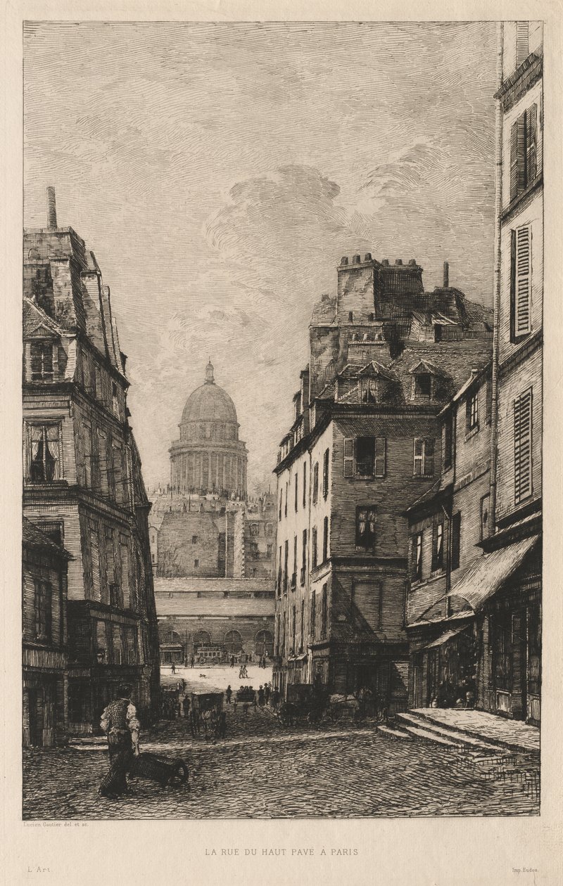 Rue du Haut Pavé v Paříži od Lucien Gautier
