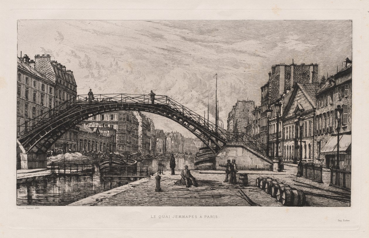 Quai Jemmapes v Paříži od Lucien Gautier